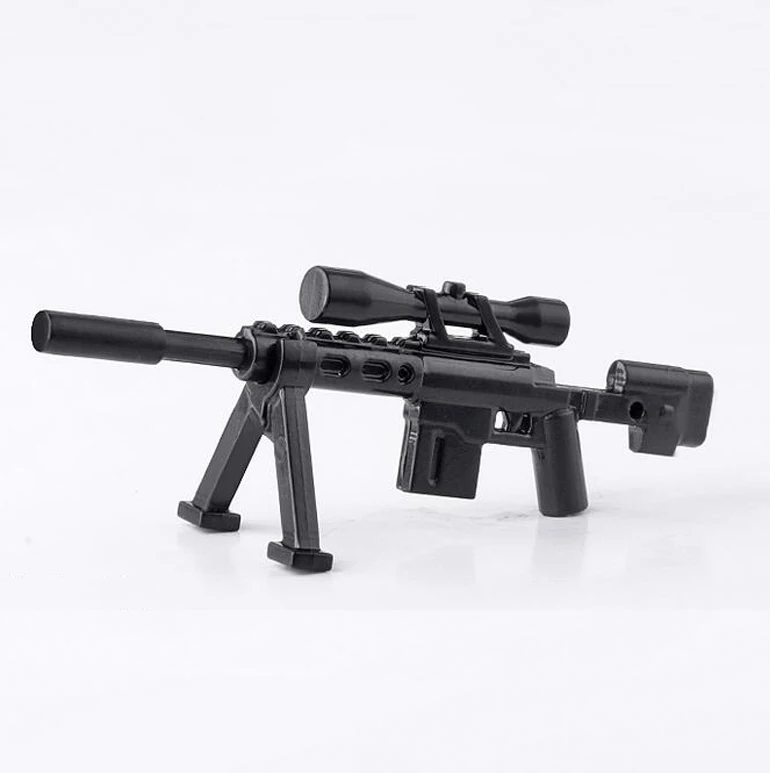 

10 Pcs/Lot Military Weapons Guns Sniper Rifle Heave Machine Gun MOC Part Building Blocks Bricks Toys for Children X387