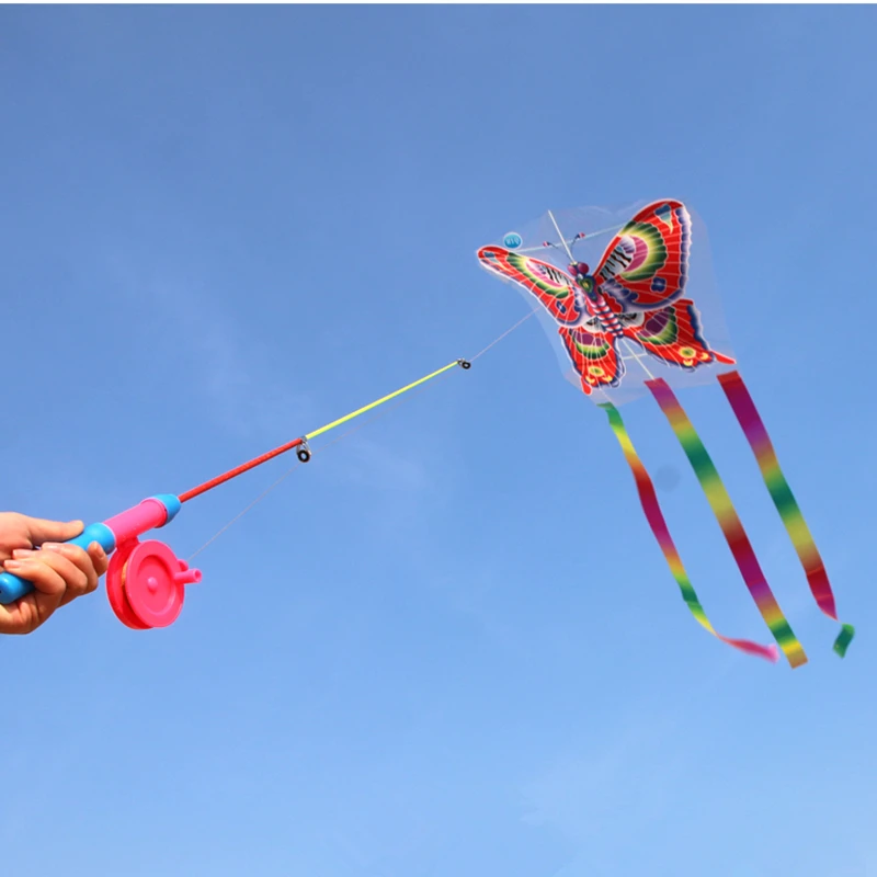 

Бесплатная доставка, рыболовный змей, 10 шт./партия, пластиковый змей, игрушки для улицы, Детские змеи, парашютные змеи, фабрика weifang albatross