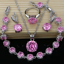 Красивый АУЛА кубический цирконий очаровательные ювелирные наборы модные 925 Серебряные Серьги Колье Набор для Для женщин свадебные и подарки для Для женщин