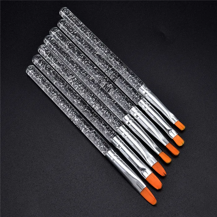 7pcs 7 Size UV Gel Acrylic Crystal Nail Art Design Builder Salon Painting Brush Pen Set Point Dill Brush Set Nail Art Decoration - Цвет: SF678