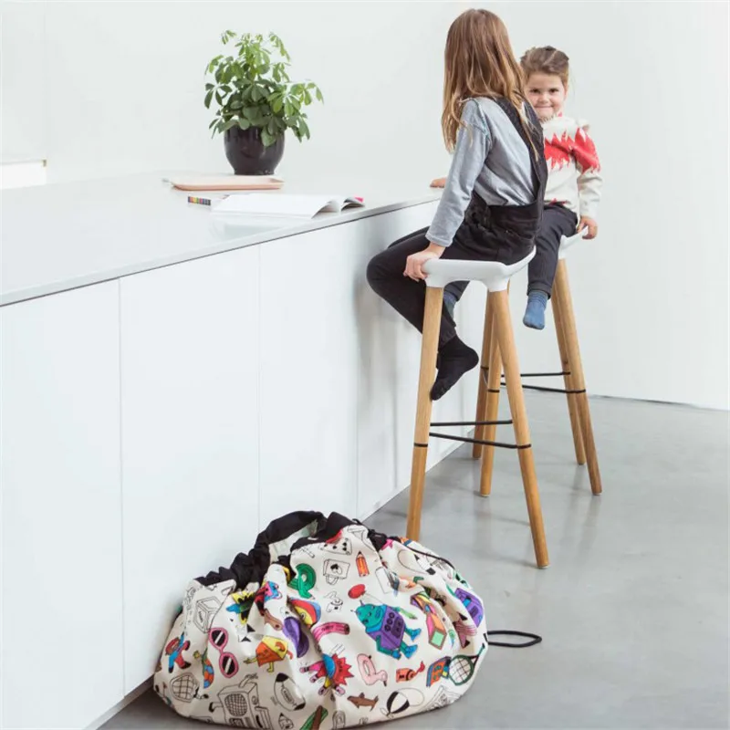 

Cotton European and American foreign trade fast children toy storage bag baby crawling mat game blanket