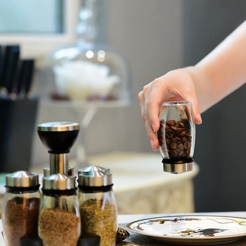 7 шт./компл. вращающаяся емкость для приправы из нержавеющей стали ...