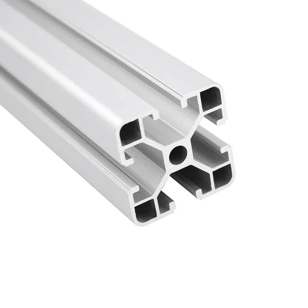 CNCYEAH 2 stuks 4040 500 mm T type Europese norm systeemprofiel aluminium profiel 40 x 40 aluminium profielen extrusies lineaire rail voor 3D printers en CNC doe het zelf lasergraveermachine