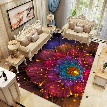 

Colour Rose 3D Printing Carpet Romantic Valentine's Day Home Decor Carpets for Living Room Bedroom Area Rugs Kids Room Play Mats