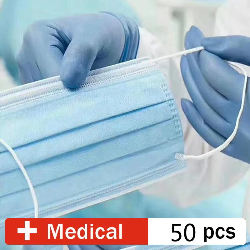 

anti virus Profession Mask 50Pcs Surgical PM2.5 Disposable Elastic Mouth Soft Breathable Face Mask kn95 N03012