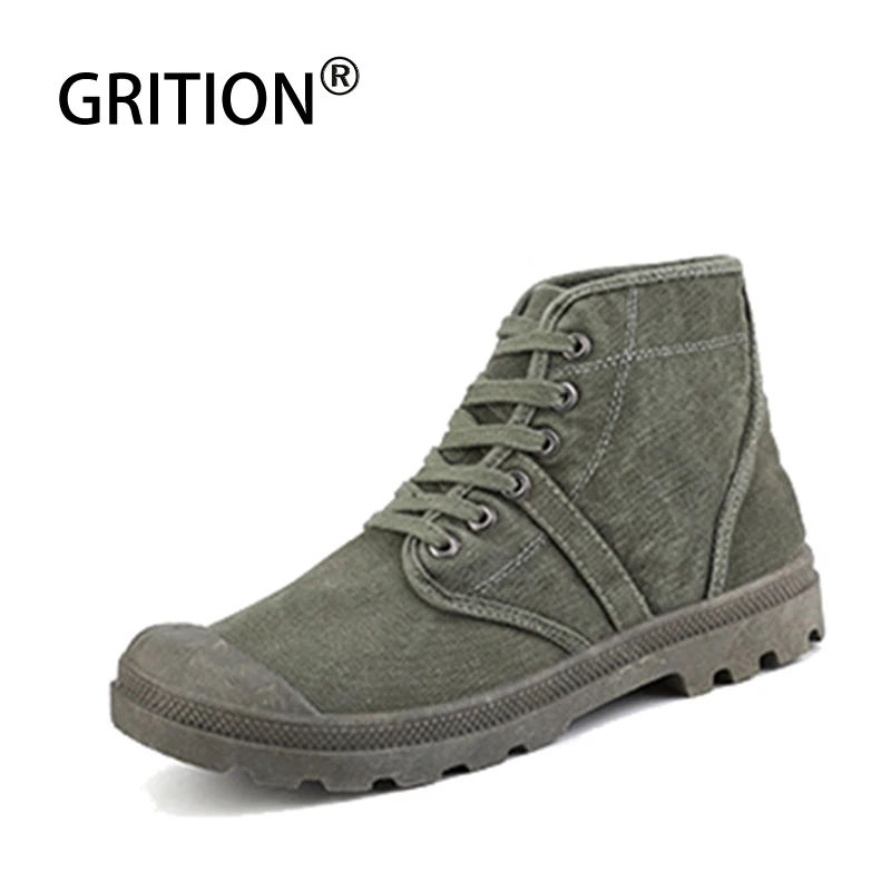 

GRITION Men Hiking Boots Rubber Camping Outdoor Mountain Sneaker Winter Climbing Walking Footwear Tourism Hunting Fashion Shoes