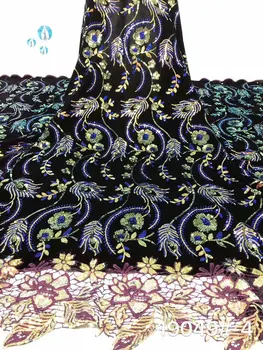 

African Lace Fabric 2020 Nigerian velvet Lace Fabric with guipure Bridal High Quality French Tulle Lace Fabric For Wedding Party