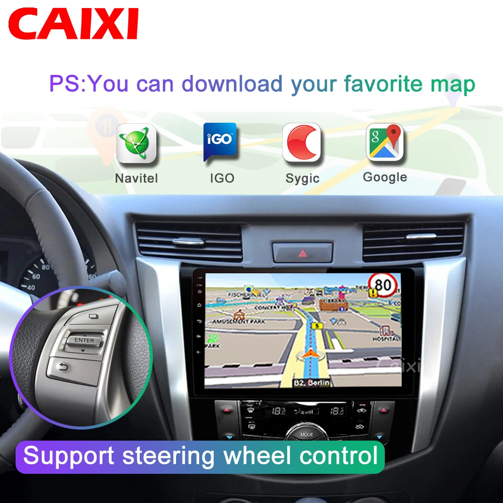CAIXI 2 din Android 8,1 Автомагнитола gps навигация для Nissan NAVARA NP300 2011- 10' мультимедиа dvd-плеер автомобиля