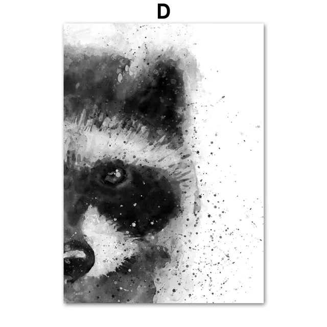 Bear-Wolf-Deer-Panda-Tiger-Raccoon-Animal-Posrer-Wall-Art-Canvas-Painting-Nordic-Wall-Picture-For (3)