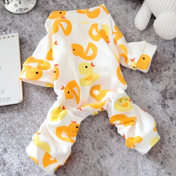 

Dog Clothes Spring and Autumn Dog Clothes Cotton Cat Clothes Teddy Dog One Piece Suit Banana Printing Dog Clothes Pet Supplies
