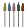 MAOHANG 5pcs/lot Rubber Silicone Nozzle Ceramic Milling Burr Nail Art Cutter Polishing Buffer Files Electric Machine Drill Bit 5