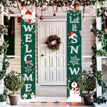 

1 Pair Durable Creative Decorative Practical Hanging Pendant Door Curtain Christmas Couplet for Office Home Shop