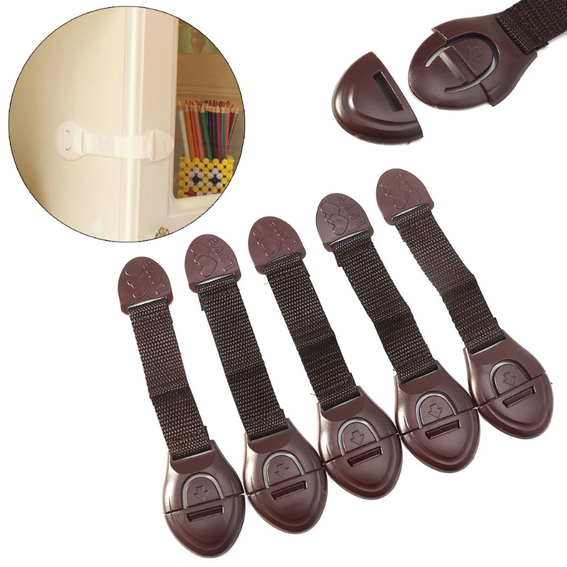 

5pcs/set Baby Cabinet Drawer Lock Childproof Door Locks Multi-functional Practical Durable Safety Lock