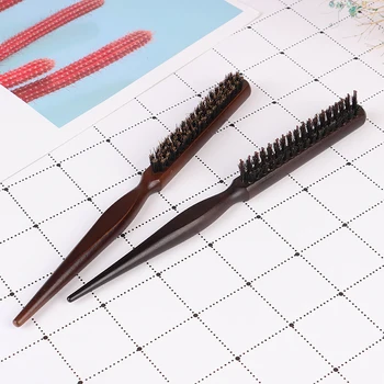

1pc High Quality Wood Handle Natural Bristle Hair Brush Fluffy Comb Hairdressing Hair Styling Tools