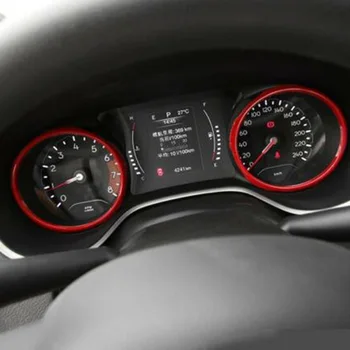 

Red Dashboard Cover Decorative Frame ABS Interior Pair Accessories For Jeep Compass 2017 2018 2019 Hot Sale Useful Durable
