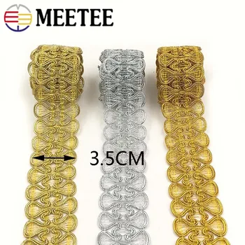 

9/45Meters Gold Braided Lace Ribbon Vintage Crocheted Lace Trims Band For Cosplay Costumes Sewing Lace Trimmings DIY Craft