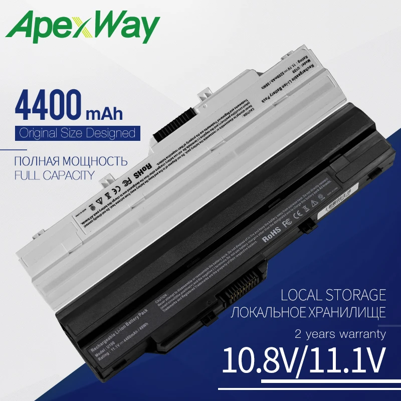 Apexway Аккумулятор для ноутбука MSI BTY-S11 Wind U100 L1300 L1350 L1350D U100X U100W U135DX U210 U270 U90X Wind12 U200 U230 |