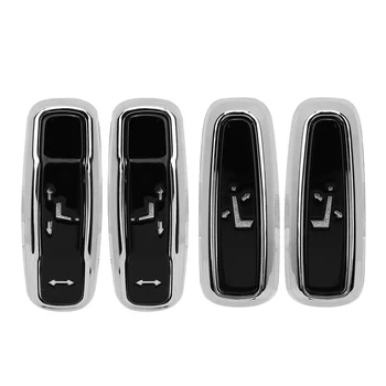 

4PCS Self Adhesive Car Seat Adjustment Button Cover Trim Fit For Range Rover Sport Evoque Vogue 2016-2017
