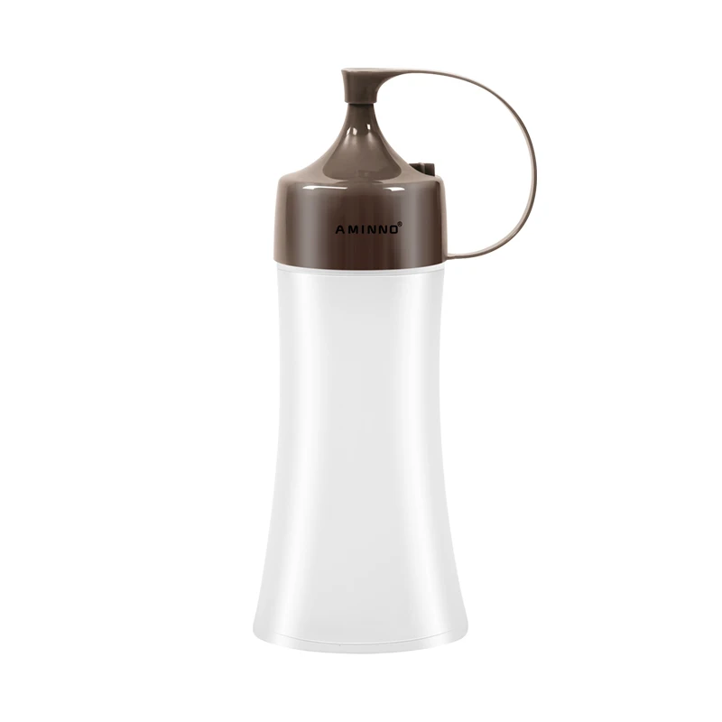 Brown 400ml AMINNO Сожмите бутылки Диспенсер для приправ 400 мл 600 мл Салатная заправка Диспенсер для кетчупа Здоровый PE Пластик Профессиональная кухня - Цвет: Brown 400ml