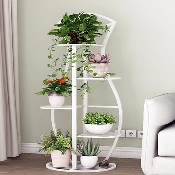 

Multi-storey Indoor Household Balcony Iron Art Of Shelf Province Space Flowerpot Landing Type