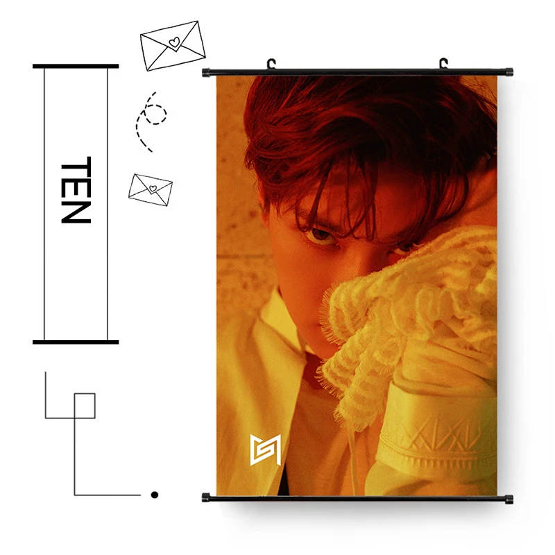 TEN Модный Kpop SuperM первый мини-альбом вешается на стену K-pop SuperM MARK BAEKHYUN плакат фотографии фанатов коллекции - Цвет: TEN