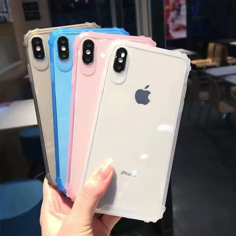 

Transparent anti-drop phone case For iphone XS Max X XR XS For iphone 7 8 Plus Matte soft silicone case protective shell capa