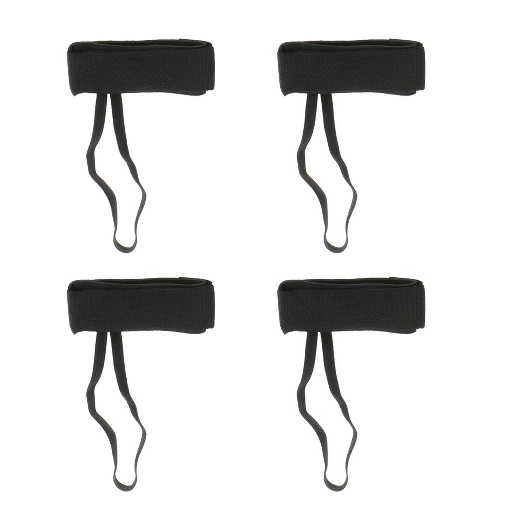 2 Pairs Adjustable Bodyboard Body Board Fin Savers Tethers Leashes Flippers Swim Dive Fins - Black