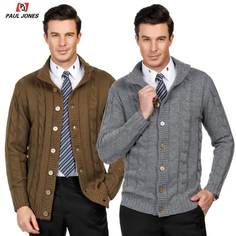 PJ PAUL JONES Mens Shawl Collar Button Down Knitwear Cardigan Sweater PJ PAUL JONES Mens Shawl Collar Button Down Knitwear Cardigan Sweater