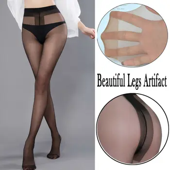 

NEW 2020 6D Women Sexy Glossy Pantyhose Thickness Shimmery Soft Silk Stockings Footed Tights