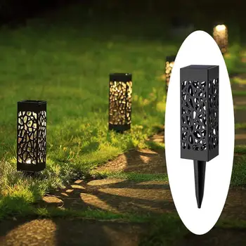 

Outdoor LED Solar Powered Path Stake Lanterns Lamps Garden LED Carved Lawn Light Solar Light Pathway