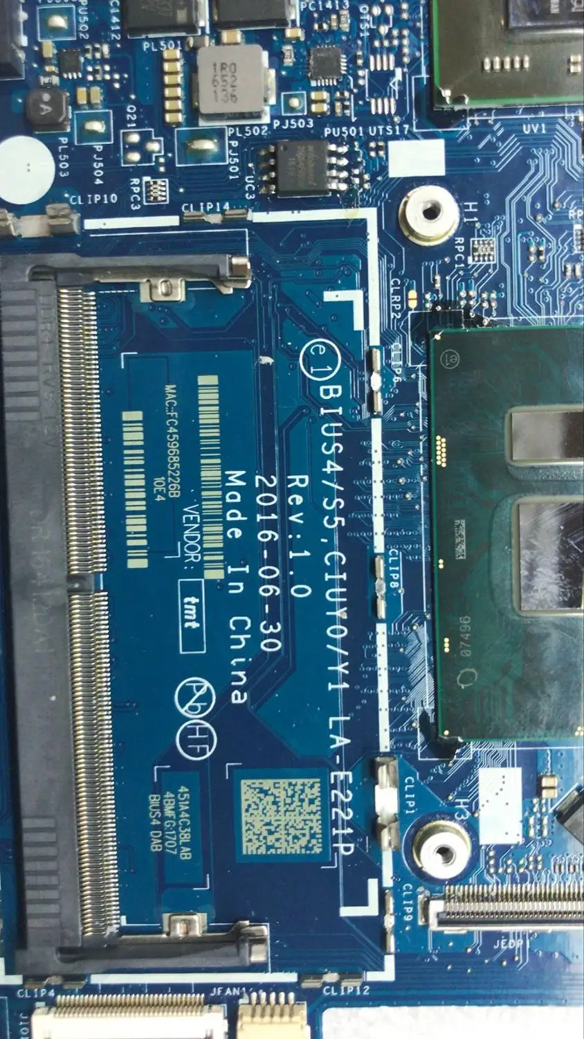 BIUS4/S5 CIUYO/Y1 LA-E221P для lenovo 310S-14IKB 510S-14IKB ноутбук материнская плата Процессор i5 7200U GPU R5 M430 2G тесты работы