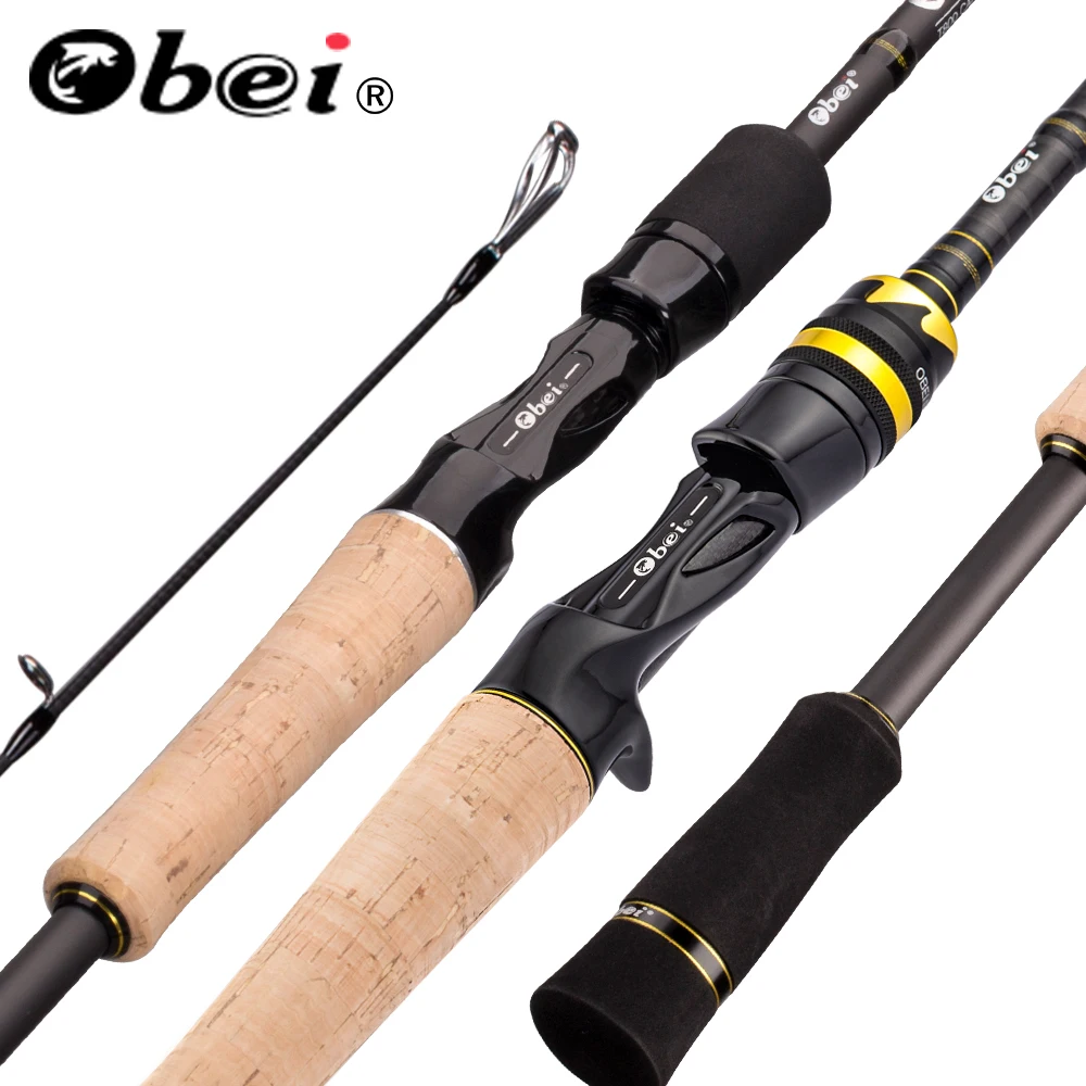 Obei Elf 1.68m 2.1m 2.4 Casting Spinning Fishing Rod Travel Ultra Light Street Fishing Boat Lure Two Tips 5-50g M/ML/MH Fast Rod