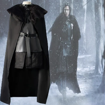 

Game Of Thrones Jon Snow Cosplay Costume Halloween Party Fancy Dress Outfit Set