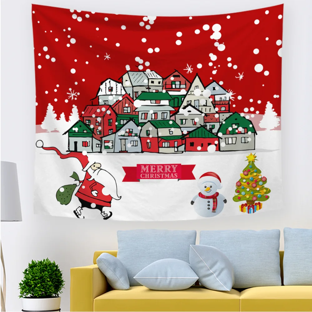 2019 новые рождественские hangcloth Печатный гобелен и декоративными тканевыми нашивками, гостиная украшения