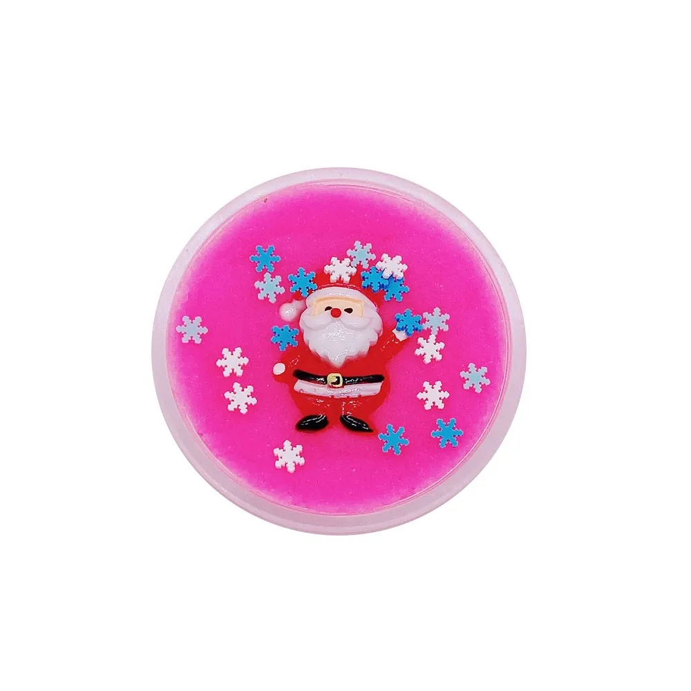 60 мл слизь игрушки Дети цветная Полимерная глина игрушки смешивание DIY Хлопок грязи Кристалл слоеного слизь Ароматизированная Рождественская игрушка детский подарок W927 - Цвет: A