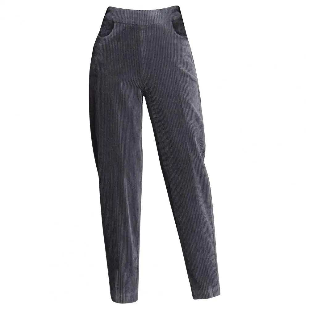 

Solid Color Great Casual Harem Pants Warm Women Pants Plush for School
