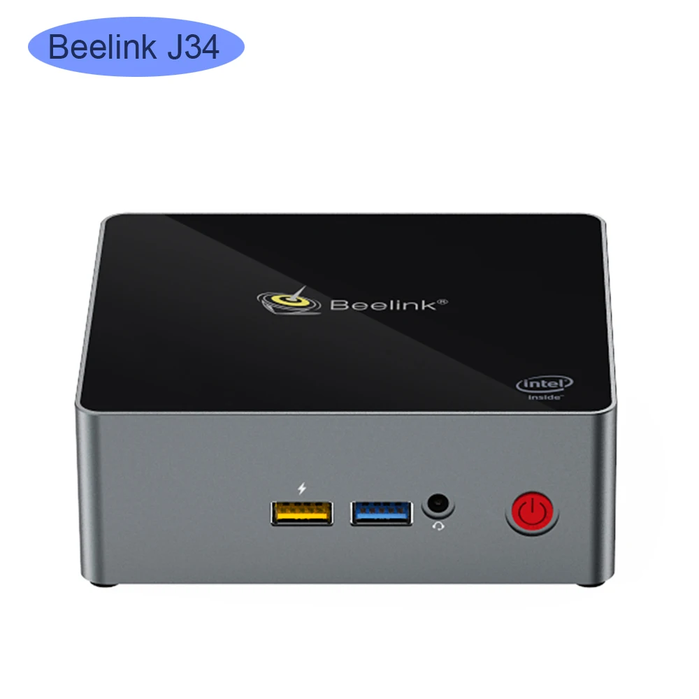 Beelink J34 win 10 Мини ПК intel J3455 2,3 ГГц 8 Гб DDR3 256 ГБ SSD windows 10 компьютер linux NUC ubuntu настольные компьютеры