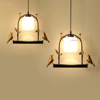

Vintage Loft Pendant Lights Dining Room Creative Bird Lamp Glass Pendant Light Fixtures Loft Hanging Lamp Kitchen Accessories