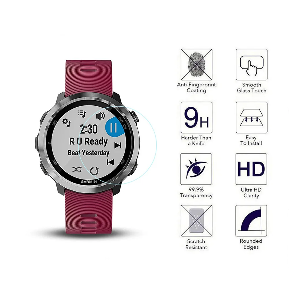 9H-Tempered-Glass-For-Garmin-Forerunner-645-Watch-Premium-Screen-Protector-Anti-Scratch-Explosion-proof-Screen