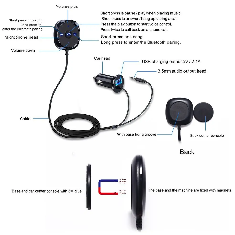 USB2.0 Bluetooth беспроводной автомобильный адаптер Комплект Hands-free говорящий автомобильный аудио приемник встроенный микрофон музыкальный контроллер стерео звук