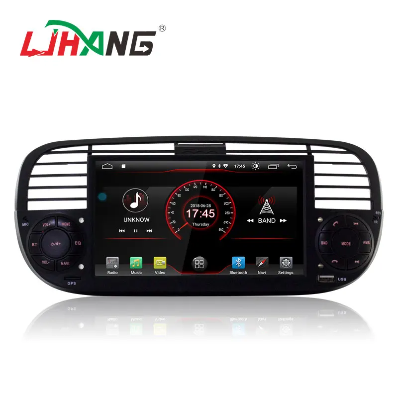 LJHANG 1 din Android 10 автомобильный dvd плеер для Fiat 500 Abarth 2007 2016 GPS навигация Мультимедиа