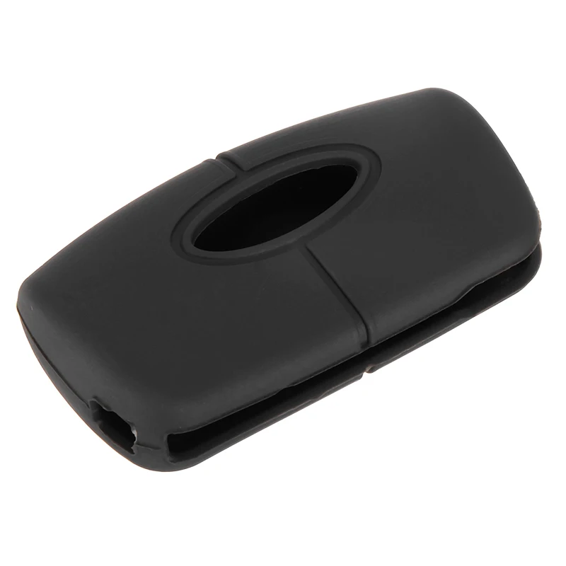 1pc Silicone Key Case Cover Black 3 Button Key For Ford Fiesta Focus Mondeo Falcon C-Max Eco Sport Galaxy Territory