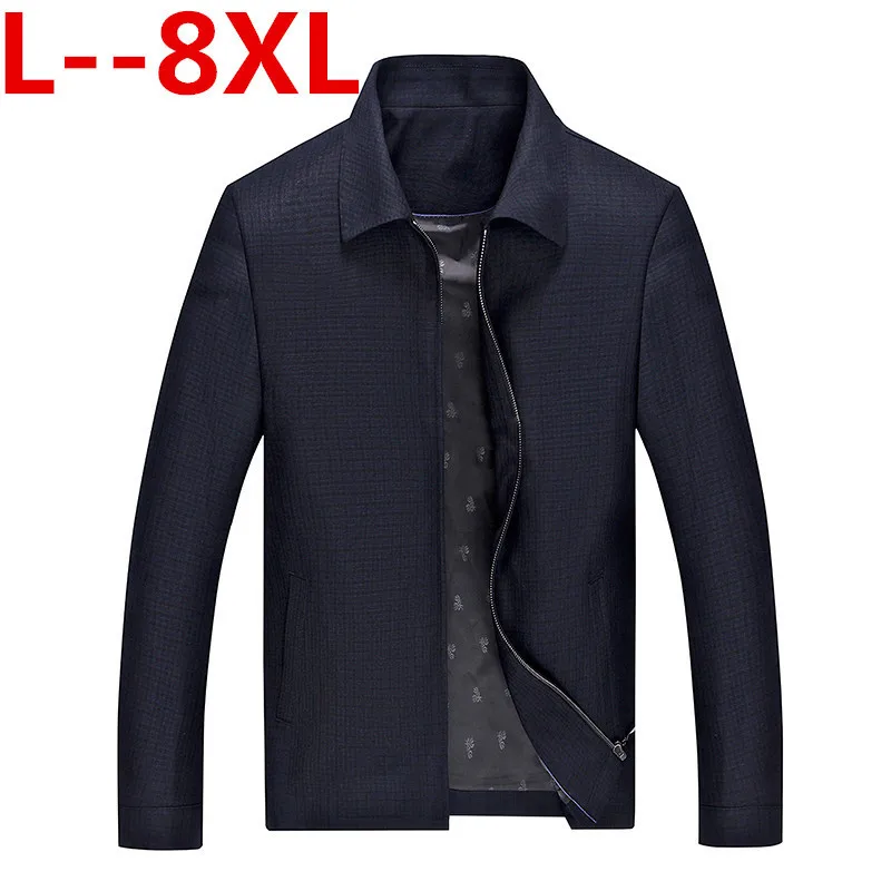 8XL 6XL 5XL Мужская Черная куртка большого размера мужская одежда осенние
