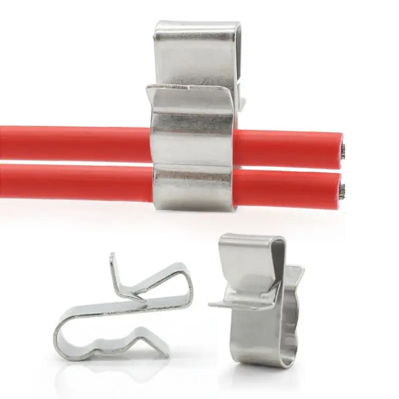 

50Pcs 2x6mm Stainless Steel Solar PV Cable Clips For System Mounting Installation