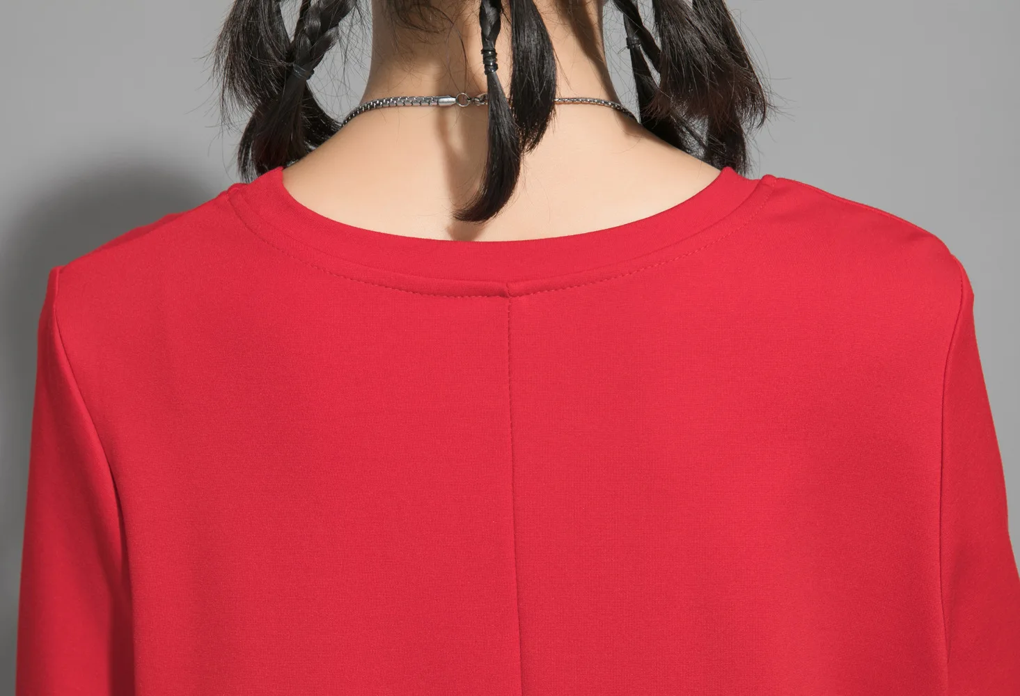 TVVOVVIN Женская длинная Асимметричная футболка с пуговицами на спине большого размера Новая модная футболка с круглым вырезом и длинным рукавом Весна-Осень 2019X565