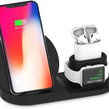 Qi Беспроводная зарядная площадка для IWatch 5 для Airpods Dock для Iphone 11 чехол для телефона защитный чехол включает в себя# E25