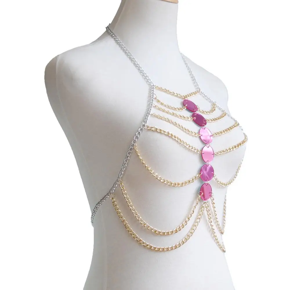 Boho Body Chains Beach Bikini Chain Fashion Harness Charm Body Accessories Jewelry for Girls fashion jewelry bra jewelryl