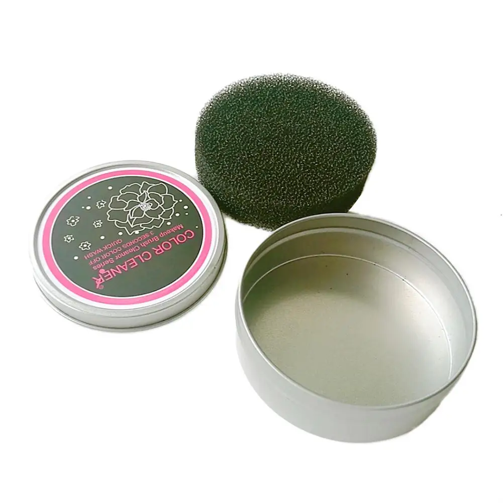 Sponge Cleaning Box Cosmetic Brush Cleaner Makeup Brush Cleaner Tin Box