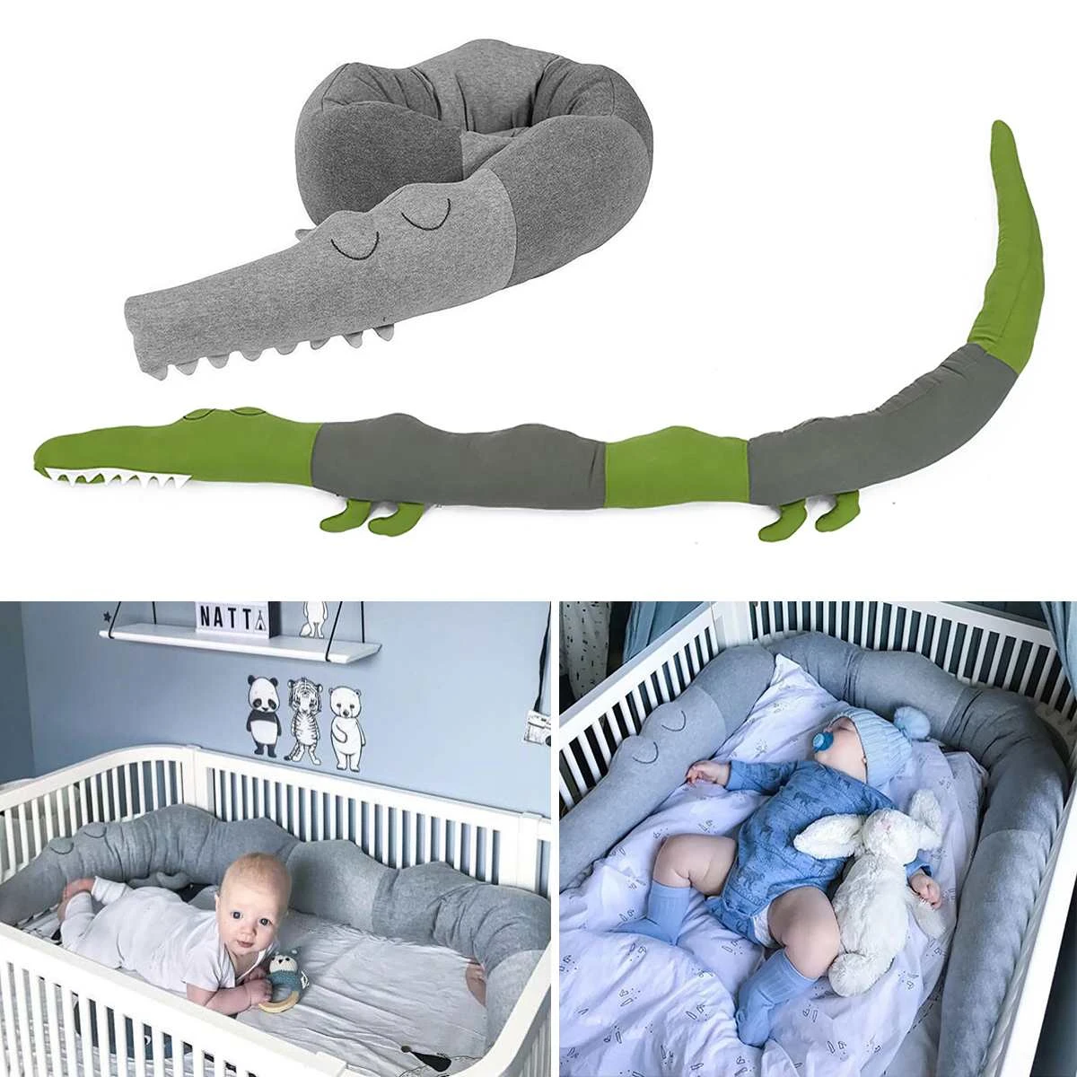 crocodile cot bumper