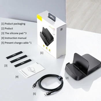 

Mobile Phone Charger Holder Converter Adapter Hub Type C USB Stand for Laptop Keyboard Office _WK